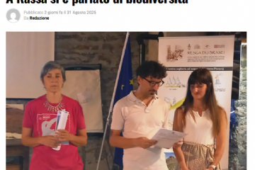 Articolo del Corriere Valsesiano, sul convegno di Rassa del 12 agosto 2025 